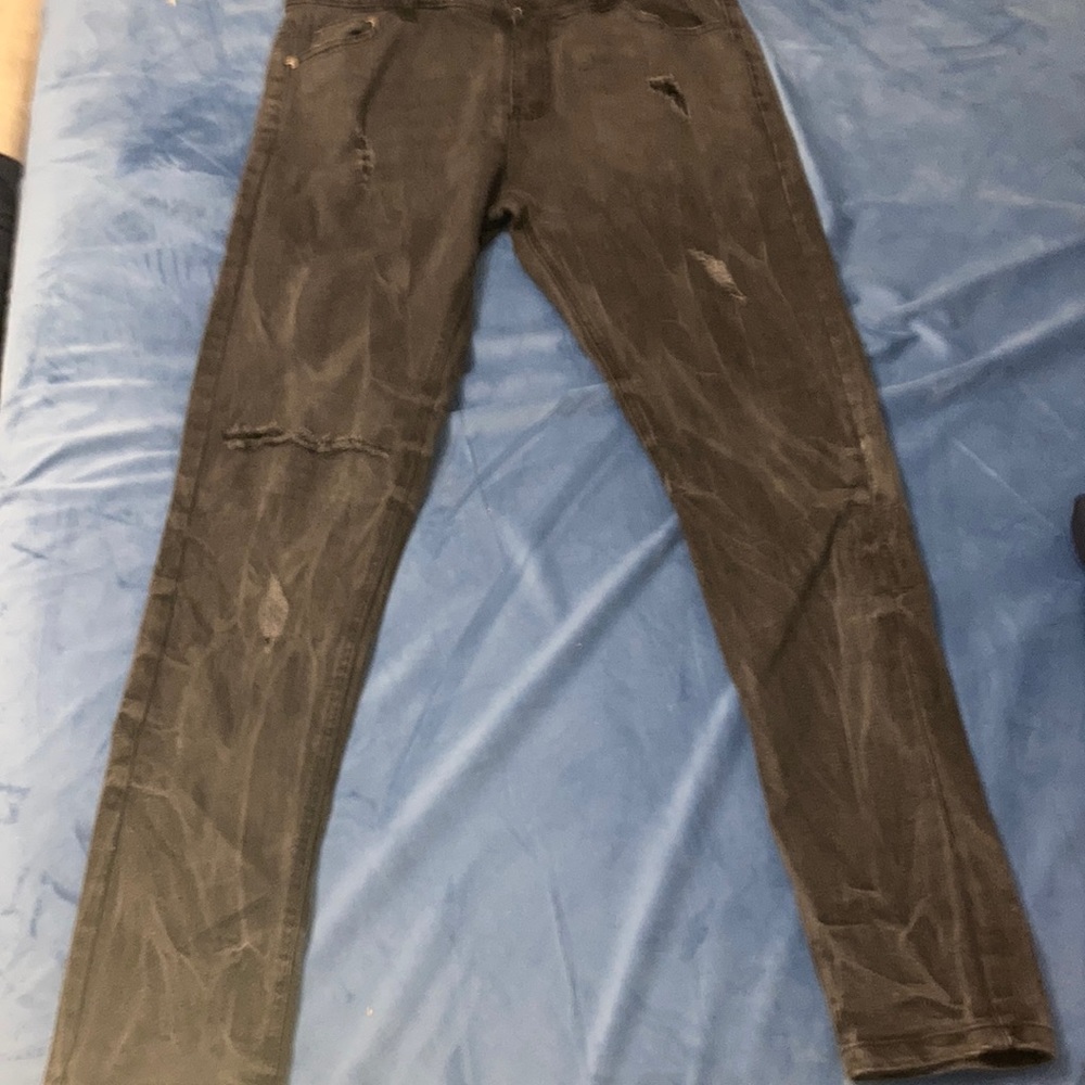 Black ripped jeans